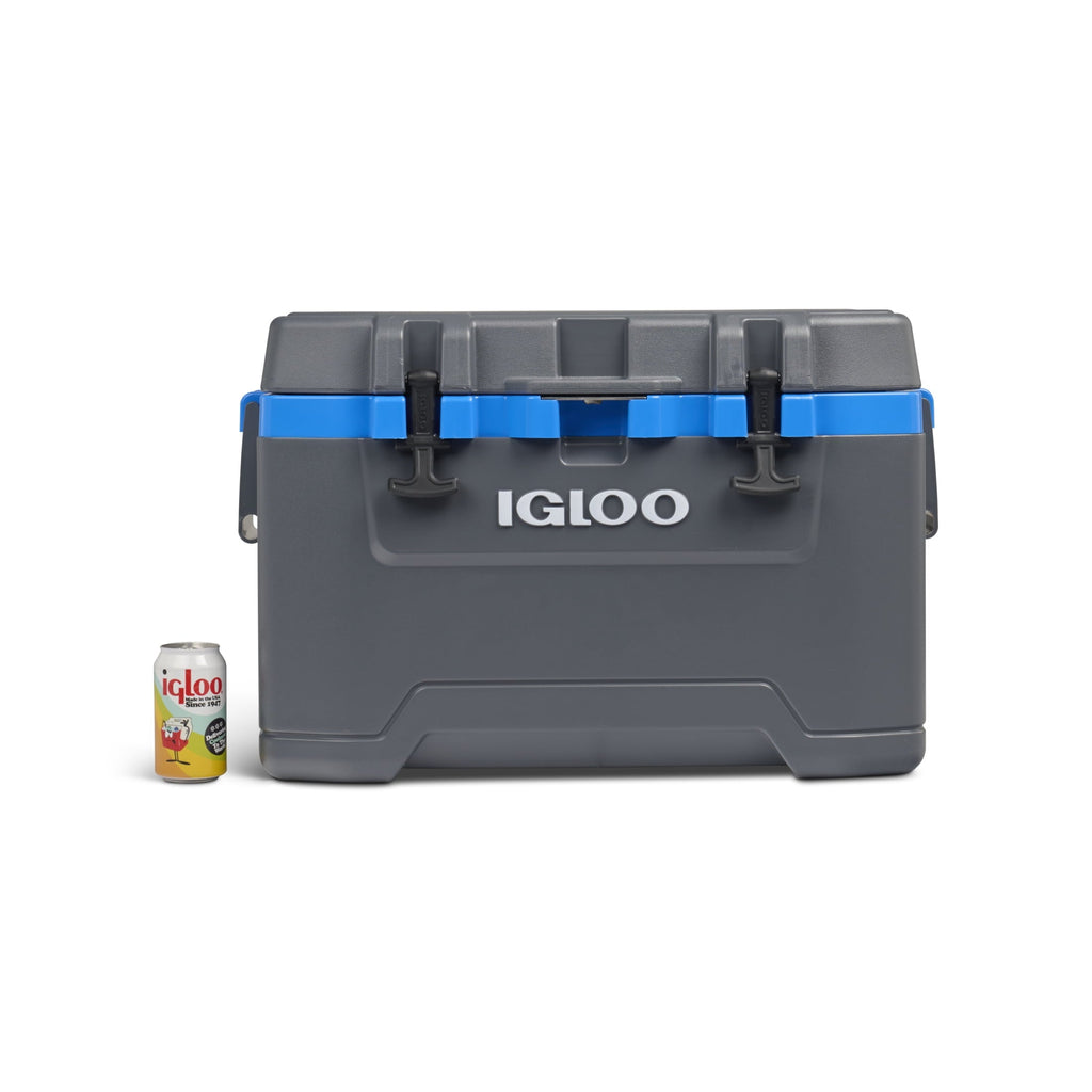 52 QT Overland Ice Chest Cooler with Wheels, Gray and Blue