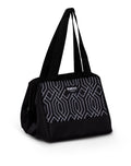 Leftover Polyester Lunch Tote Cooler, 9 Can Capacity, Black and White, Well Suited to Hot or Cold Meals Away from Home