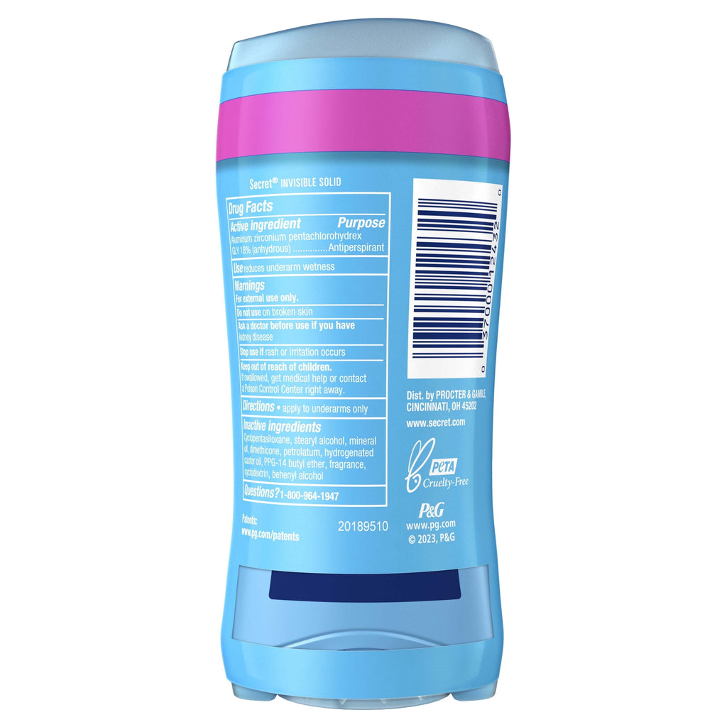 Invisible Solid Antiperspirant Deodorant for Women, Powder Fresh, 2.6 oz, 2 Pack