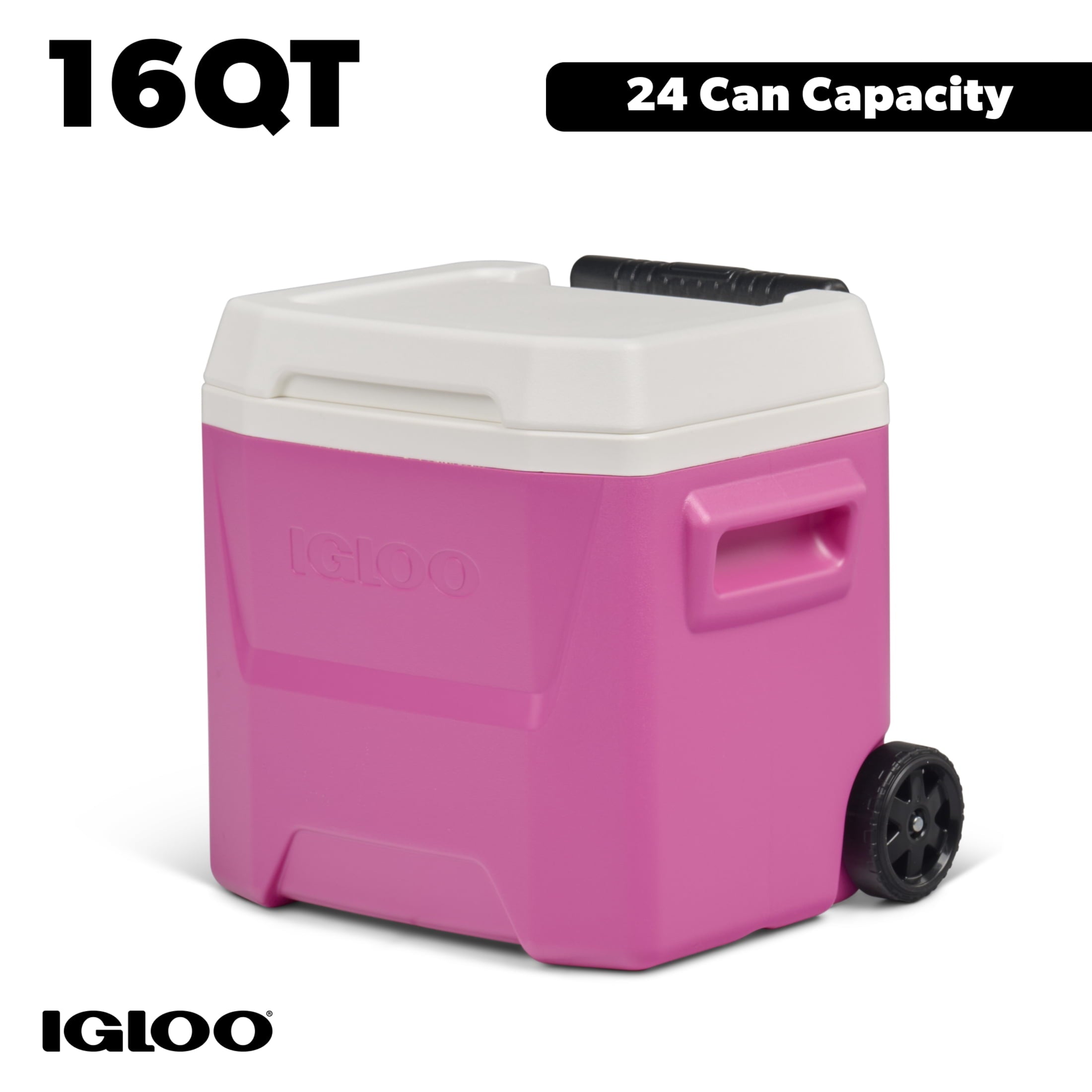 16 QT Laguna Hard Sided Ice Chest Cooler with Wheels, Aqua Blue