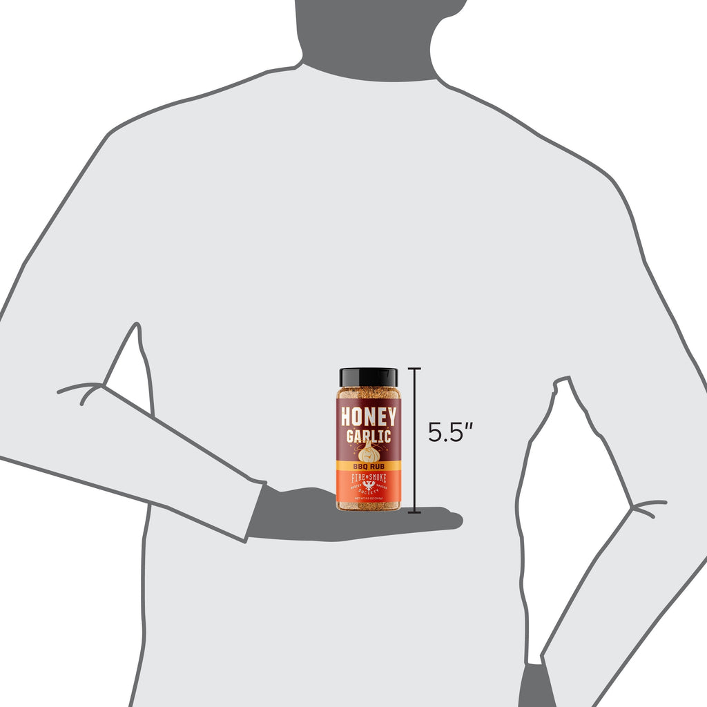 Fire & Smoke Society Honey Garlic BBQ Rub, BBQ Seasoning, 9.5 Ounce Mixed  Seasonings Blend
