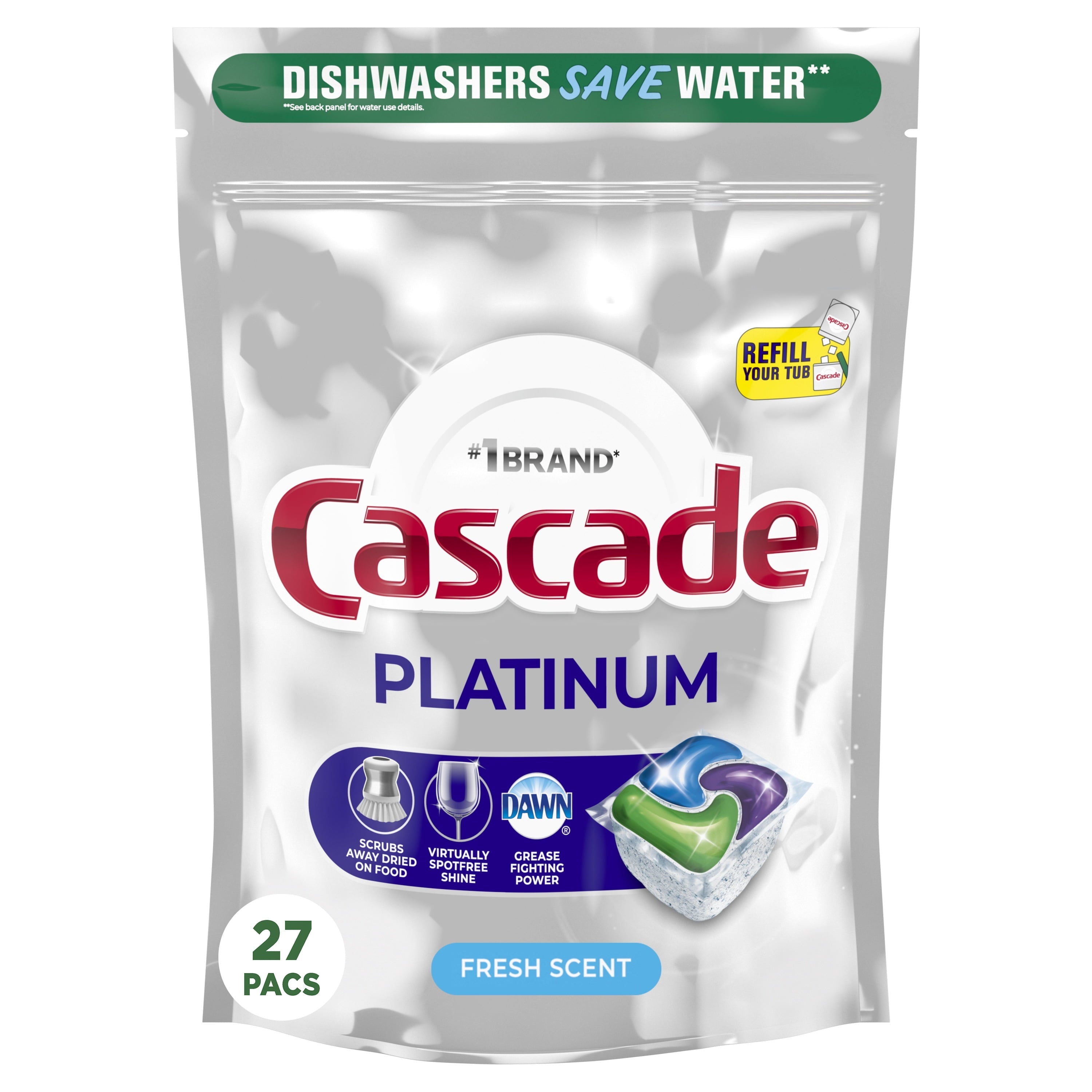 Auto Dishwashing Pouch with Liquid & Powder Fresh Scent