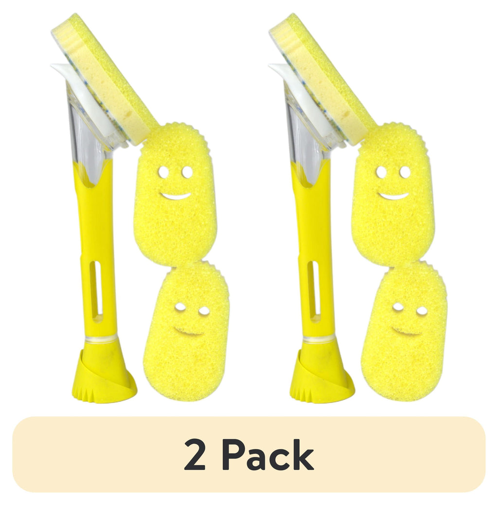 Dish Daddy Non-Scratch Sponge Dishwand with Non-Scratch Scrub Dishwand Refills, 3 Count