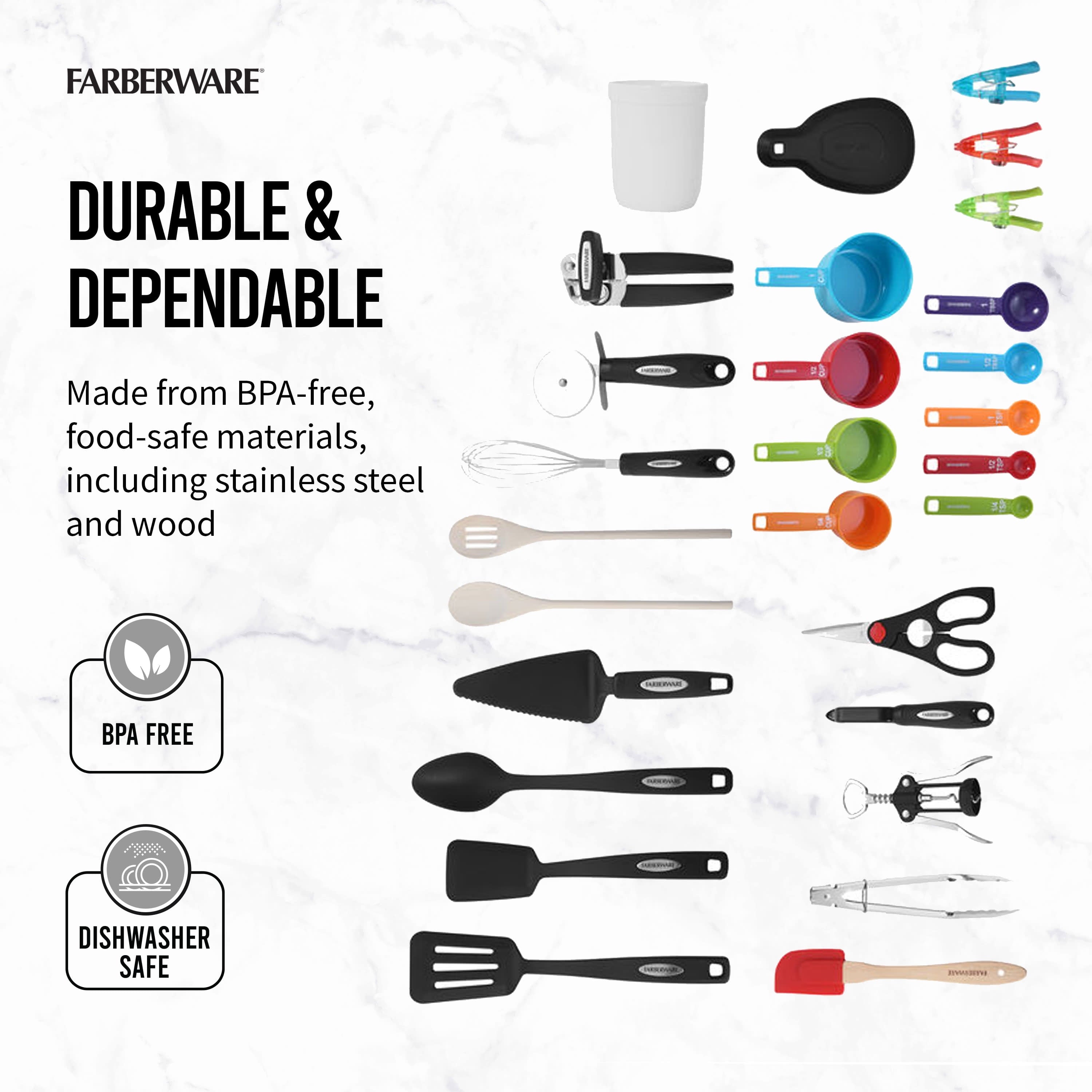 28-Piece Kitchen Utensil & Gadget Set, Multicolor