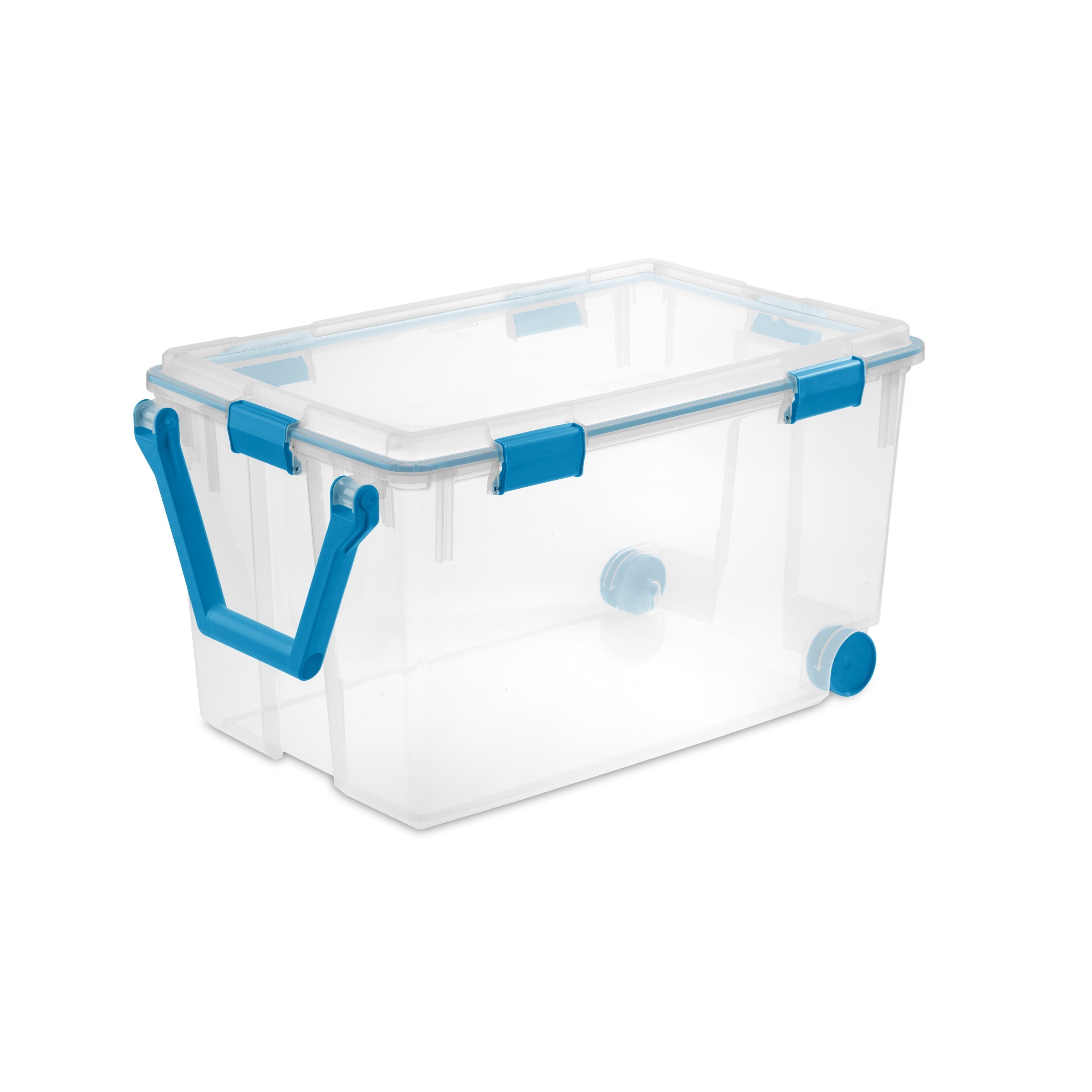 7.5 Quart Clear Plastic Storage Box with Latching Lids, (6 Pack)
