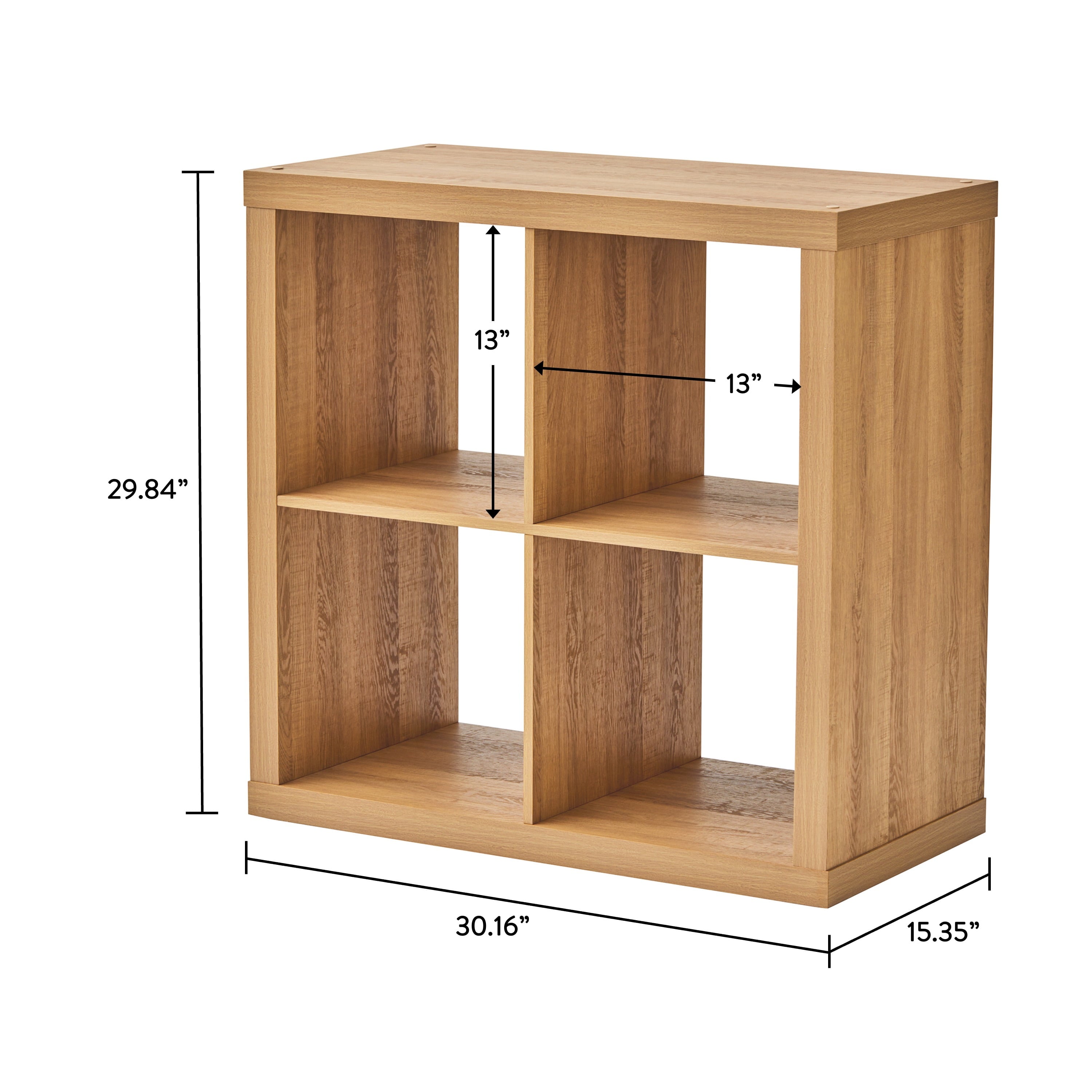 Better Homes & Gardens 4 Cube Storage Organizer, White Texture