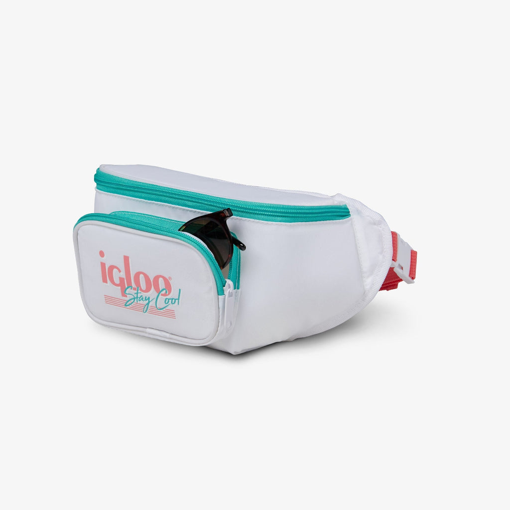 3 Can Capacity Retro Fanny Pack Cooler Bag, Lilac Purple