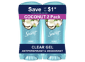 Fresh Clear Gel Antiperspirant and Deodorant for Women, Coconut Scent, 2.6 oz each, Pack of 2