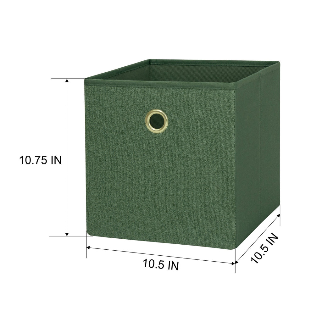 Collapsible Fabric Cube Storage Bin, Rich Black