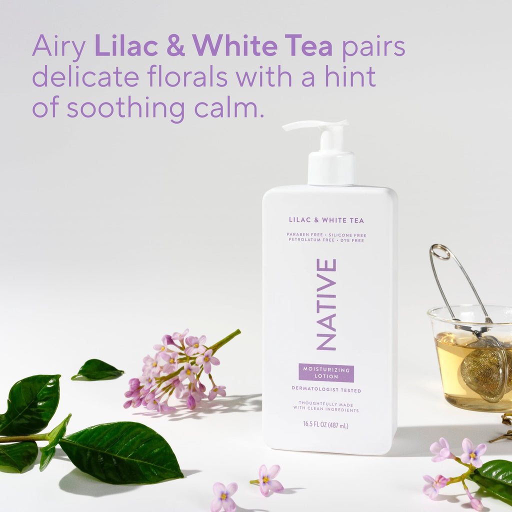Moisturizing Hand & Body Lotion, Lilac & White Tea, Paraben Free, for Women and Men, 16.5 fl oz