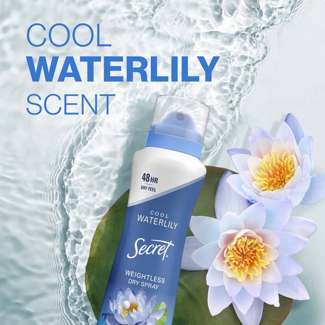 Dry Spray Antiperspirant Deodorant, Waterlily and Argan Oil, 4.1 oz