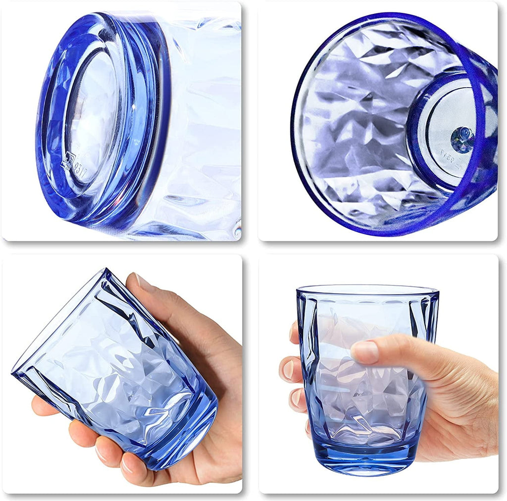 470ml Transparent Blue PC Drinkware (Set of 4)