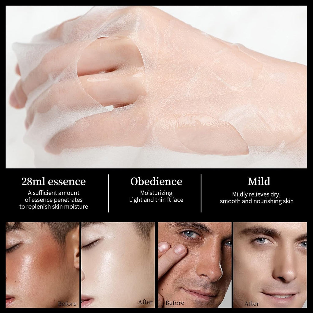 11 Pack Fruit Moisturizing Facial Mask Sheet, Rich in Fruit Essence Face Mask to Brighten and Hydrate Dull Skin