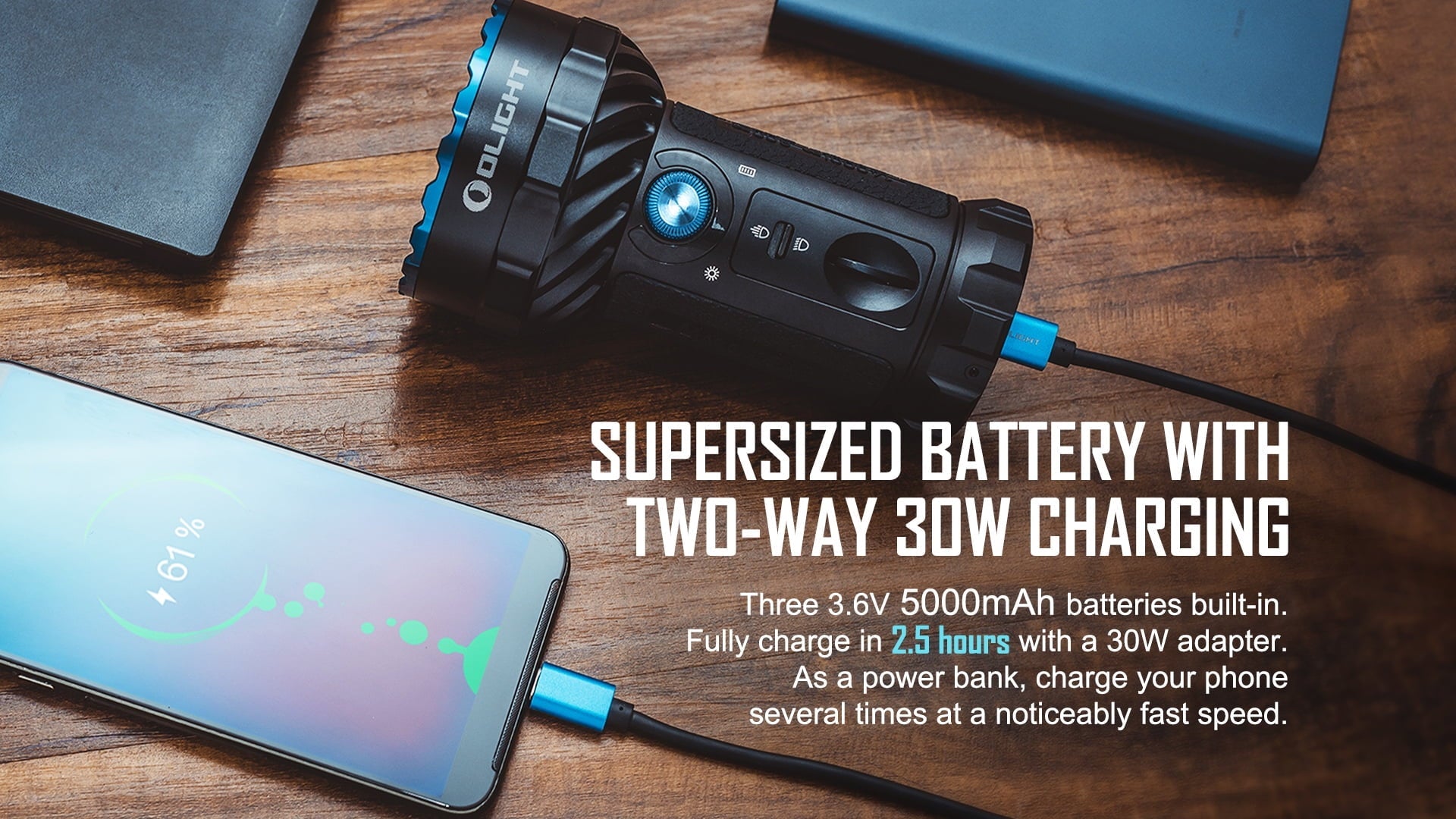LED 14000 Lumens Flashlight