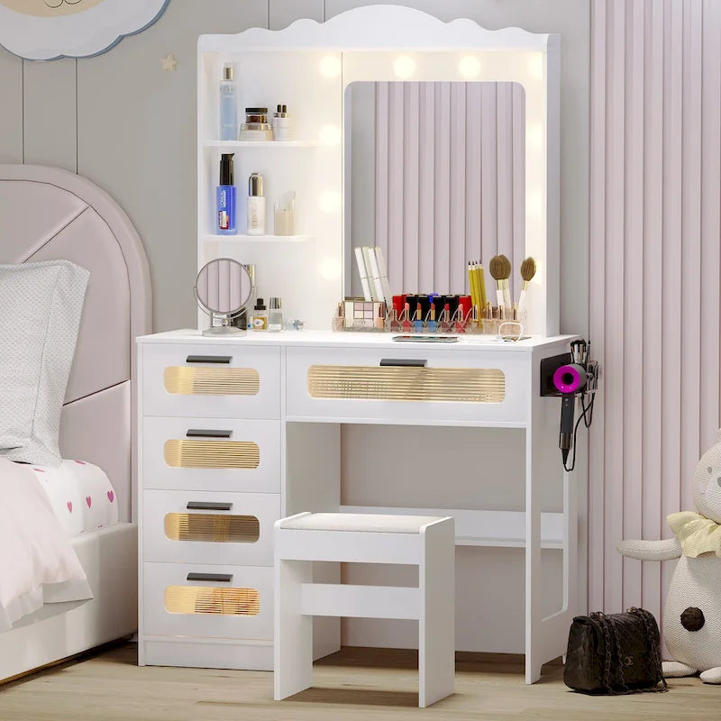 Makeup Vanity with 3 Lighting Colors