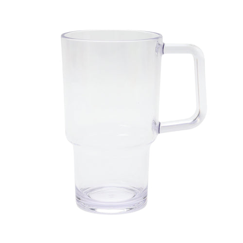 21-Ounce Acrylic Tumbler with Handle, Clear