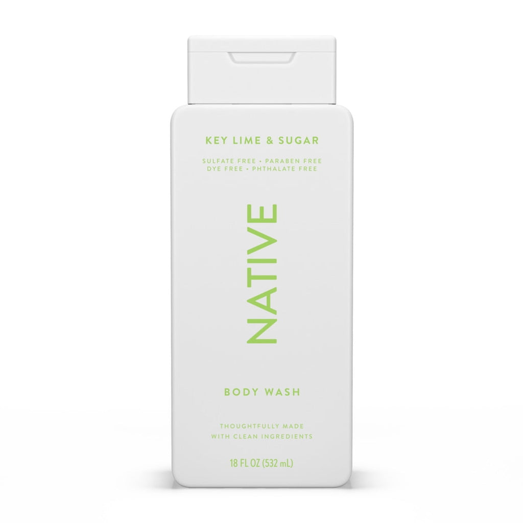 Body Wash, Key Lime & Sugar, Sulfate Free, Naturally Derived Ingredients, 24hr Freshness, for Women & Men, 18 fl oz