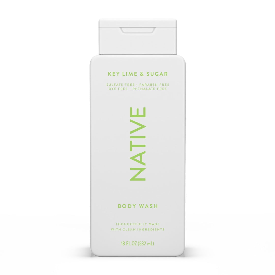 Body Wash, Key Lime & Sugar, Sulfate Free, Naturally Derived Ingredients, 24hr Freshness, for Women & Men, 18 fl oz