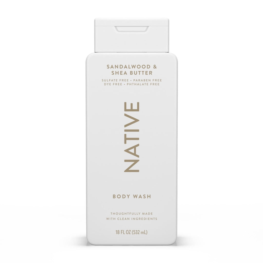 Body Wash, Sulfate Free, Sandalwood & Shea Butter, for Women and Men, 18 fl oz