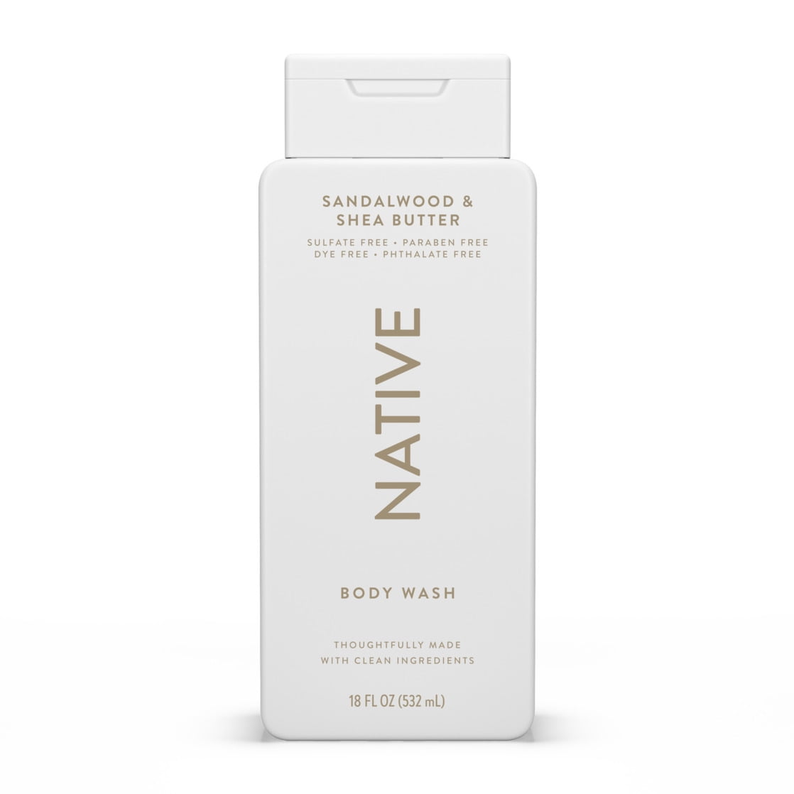 Body Wash, Sulfate Free, Sandalwood & Shea Butter, for Women and Men, 18 fl oz