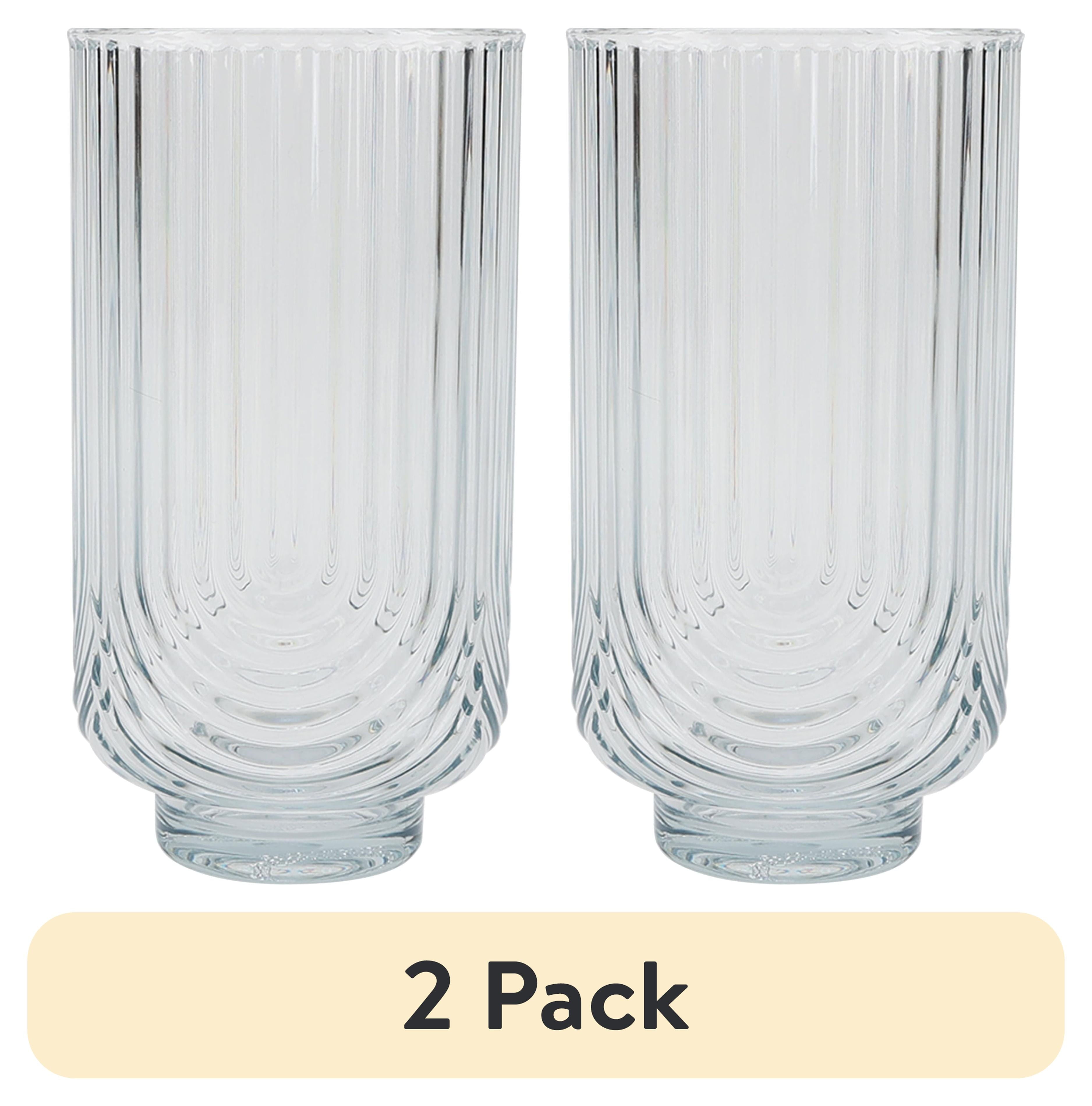 (2 pack) Better Homes & Gardens 21-Ounce Tritan Tall Ribbed Arch Tumbler, Teal