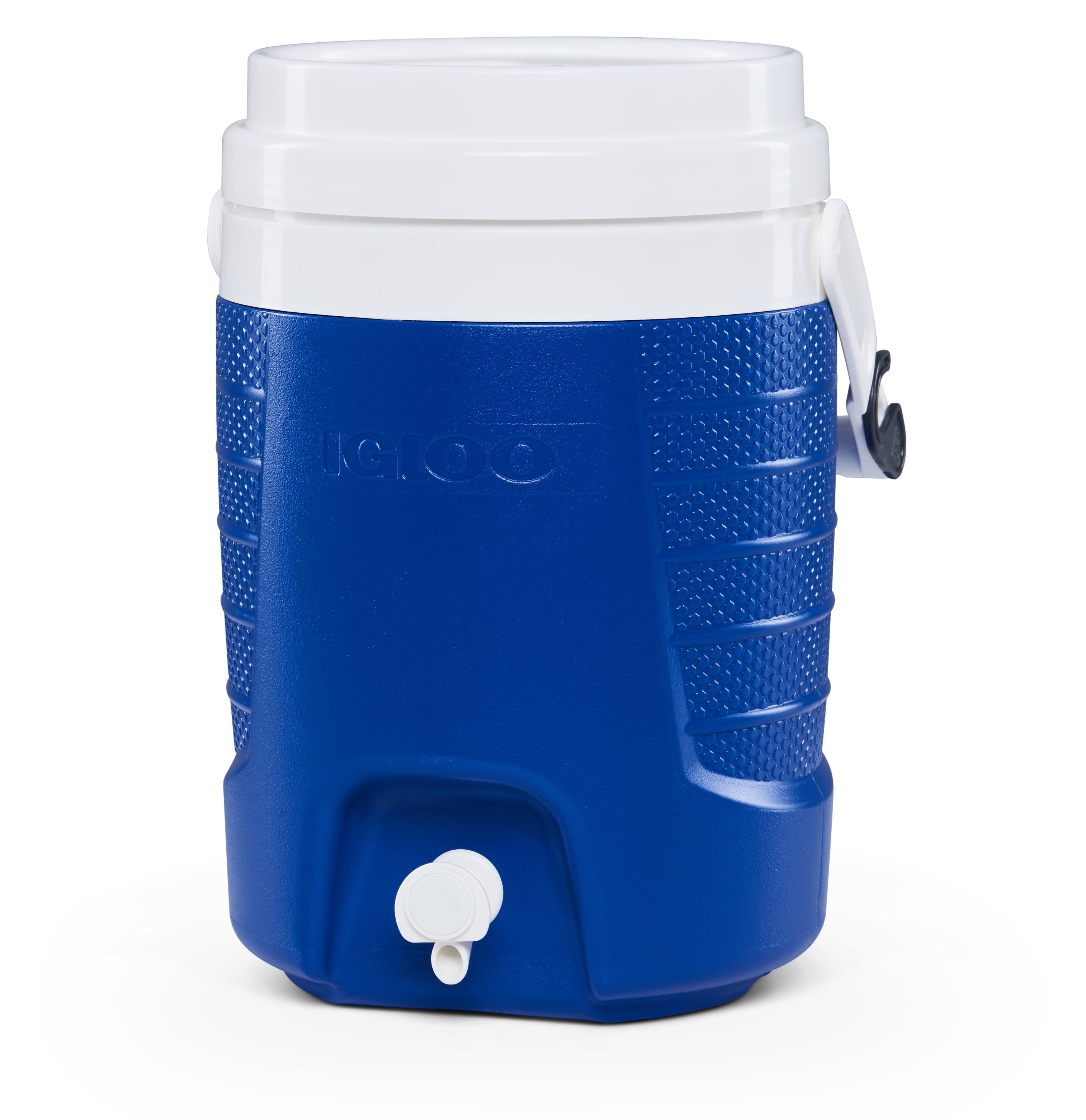 2 Gallon Sports Plastic Beverage Jug with Hooks, Blue