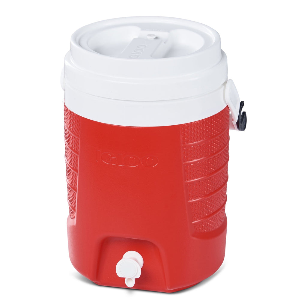 2 Gallon Sports Plastic Beverage Jug with Hooks, Blue