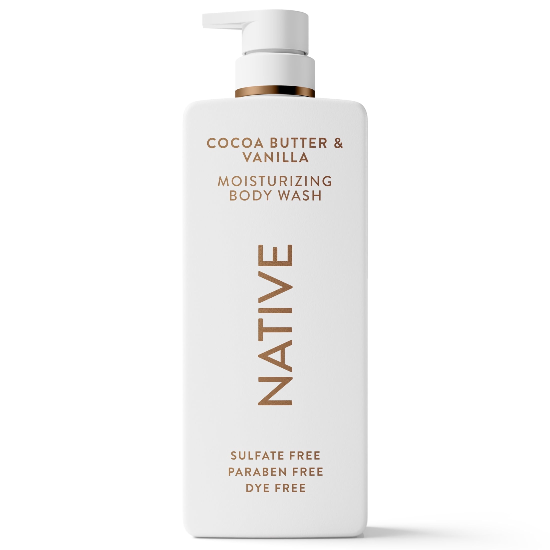Moisturizing Body Wash, Cocoa Butter & Vanilla, Sulfate Free, 24hr Moisturization with Shea Butter, for Women & Men for Dry Skin, 22 fl oz