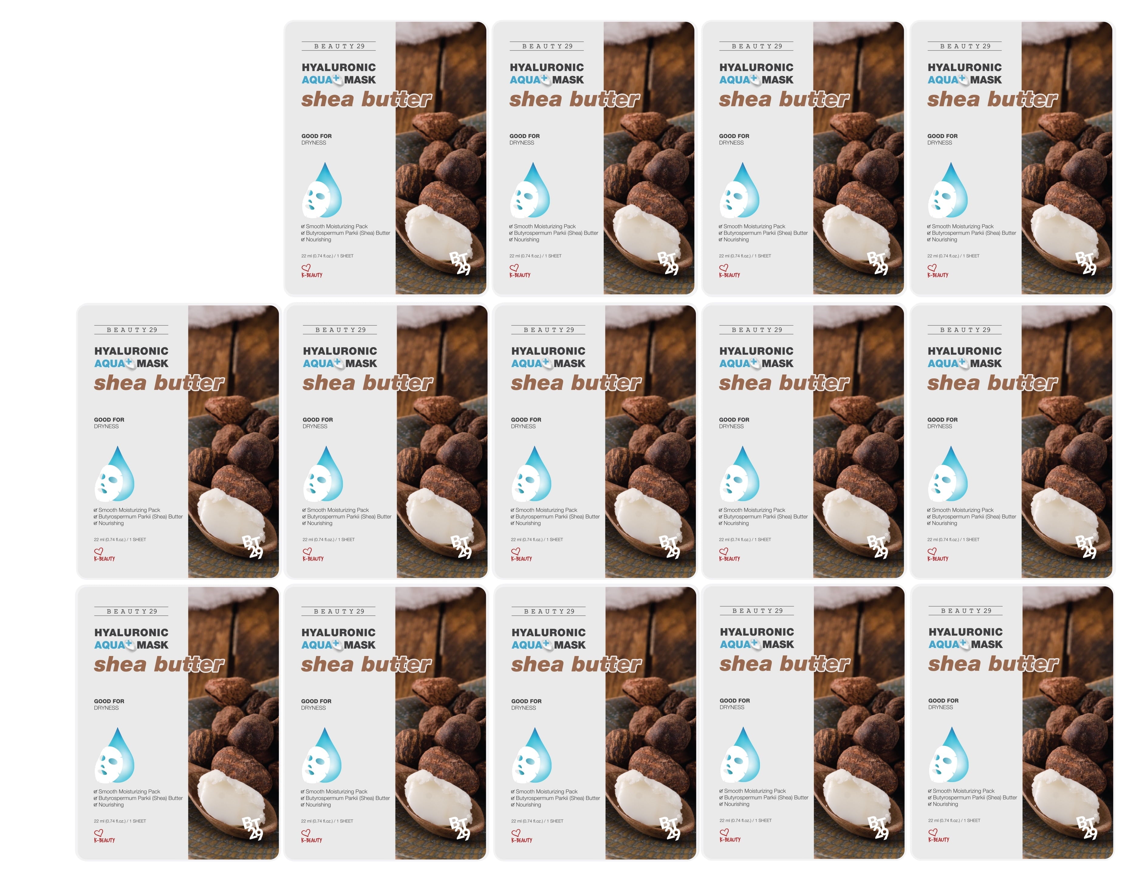 BEAUTY29 Hyaluronic Aqua Plus Essence Full Face Facial Sheet Mask 14 Sheets - 2 WEEKS SET