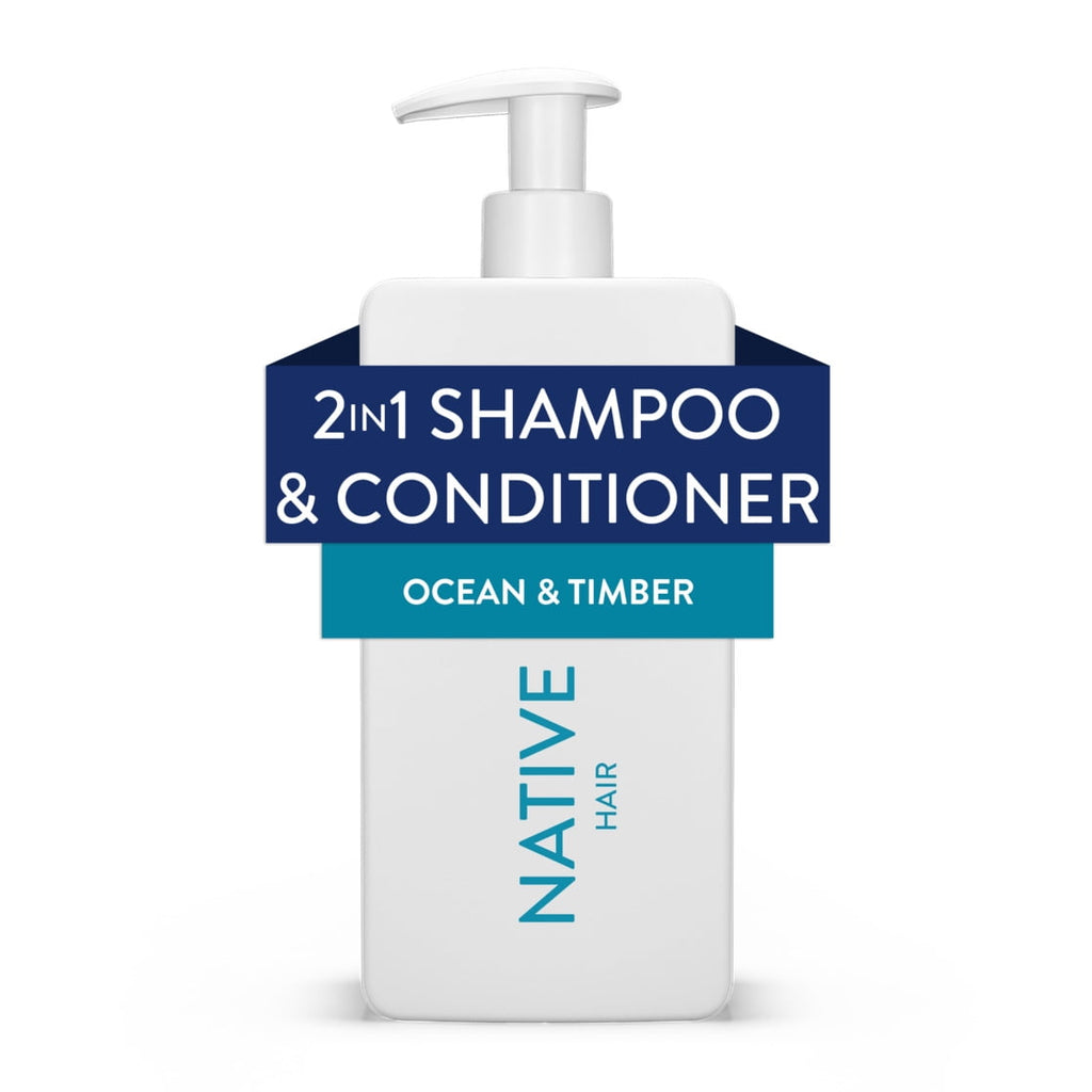 Moisturizing 2-in-1 Mens Shampoo and Conditioner Ocean and Timber 16.5 fl oz