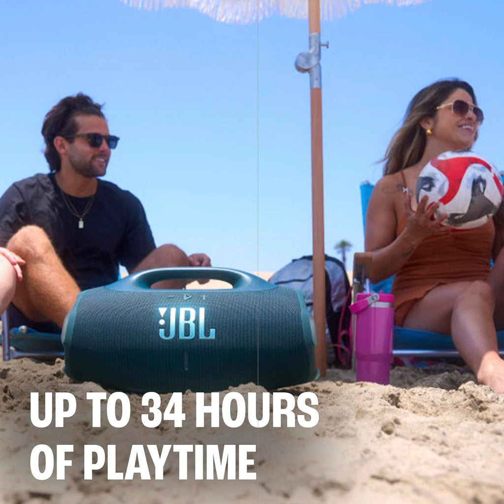 JBL Boombox 4 - Most Powerful Portable Waterproof Speaker with Massive Pro Sound Up to 34 Hours of Playtime & Multi-Speaker Connection by Auracast™ (Black)
