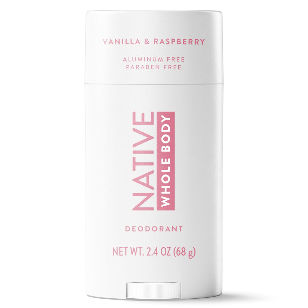 Aluminum Free Sensitive Whole-Body Deodorant Stick, Vanilla & Raspberry Scent 2.4 oz