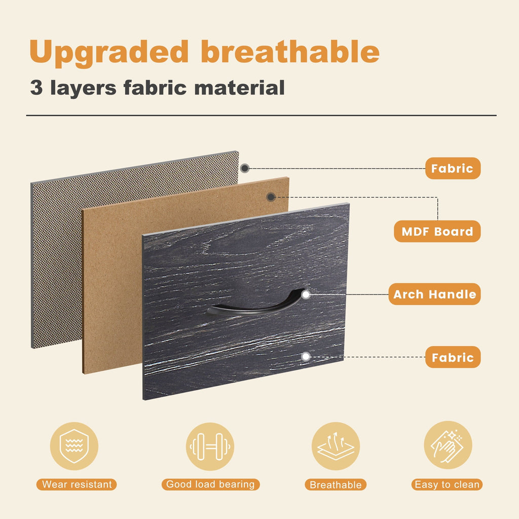 9 Drawers Fabric Dresser for Bedroom, Drawer Organizer Storage Cabinet for Closet, Clothes, TV Stand, Light Gary