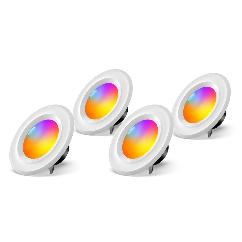 Box Govee Smart 6'' LED Retrofit Recessed Can Lights for Indoor Living Room, Ceiling Light, Dimmable, Color Changing, LED Light Bulbs, 4 Pack