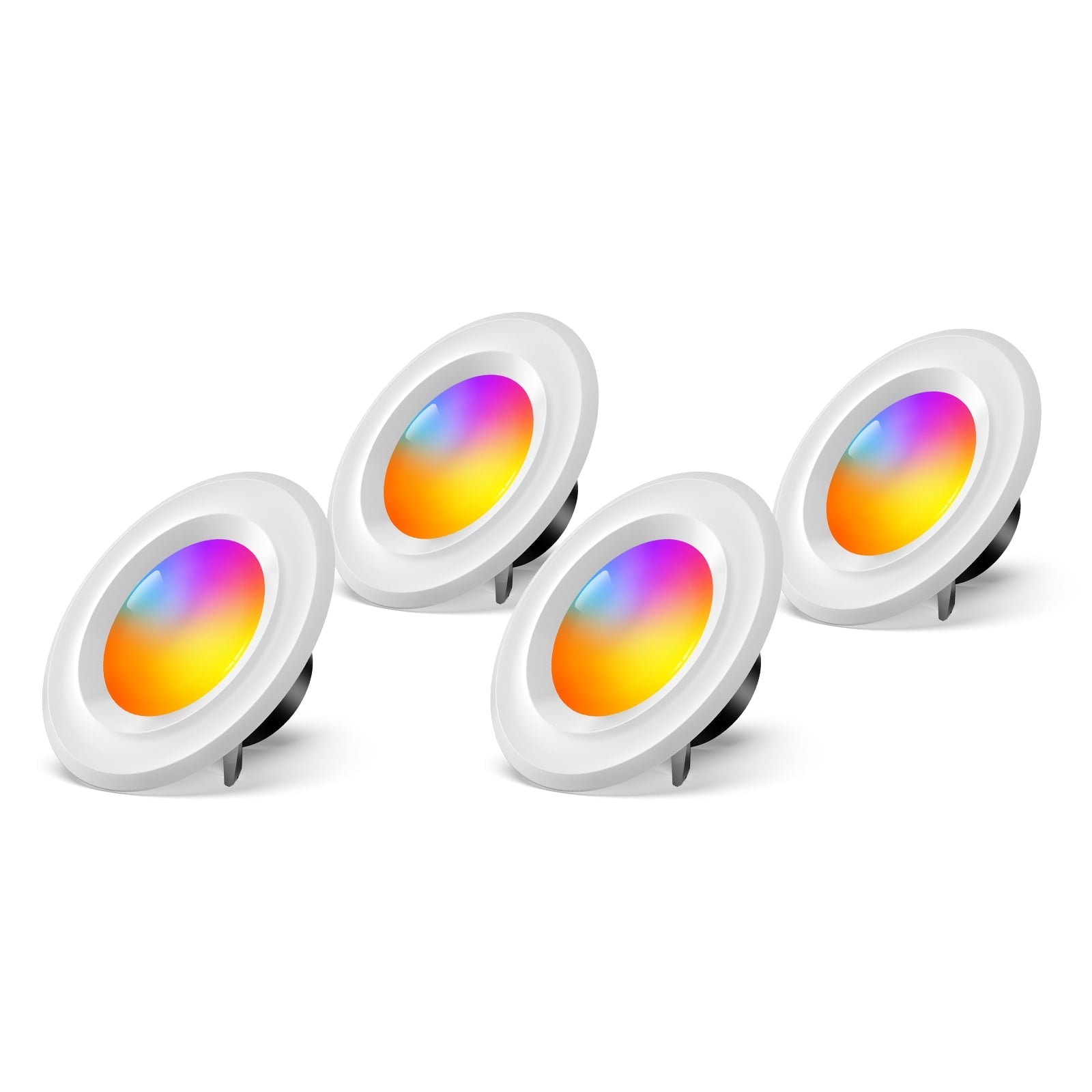 Box Govee Smart 6'' LED Retrofit Recessed Can Lights for Indoor Living Room, Ceiling Light, Dimmable, Color Changing, LED Light Bulbs, 4 Pack