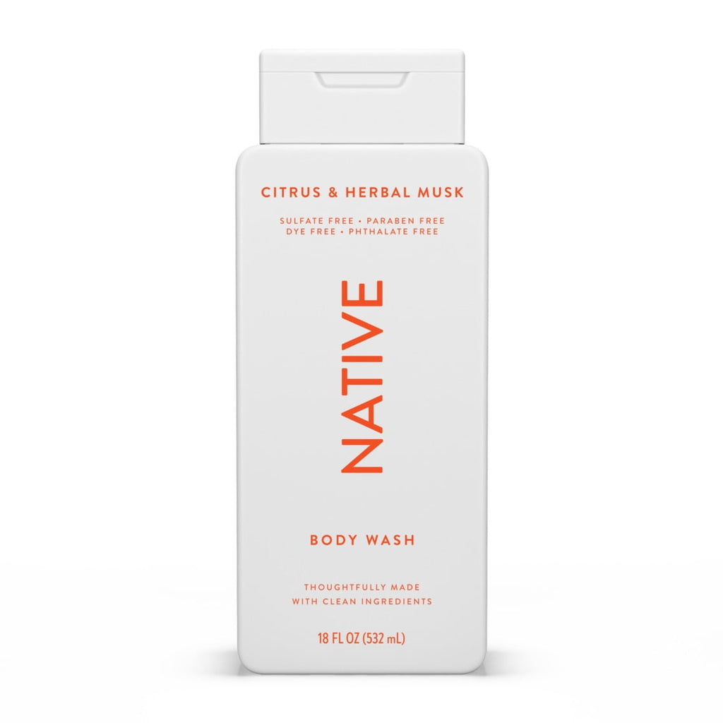 Body Wash, Citrus & Herbal Musk, Sulfate Free, Naturally Derived Ingredients, 24hr Freshness, for Women & Men, 18 fl oz