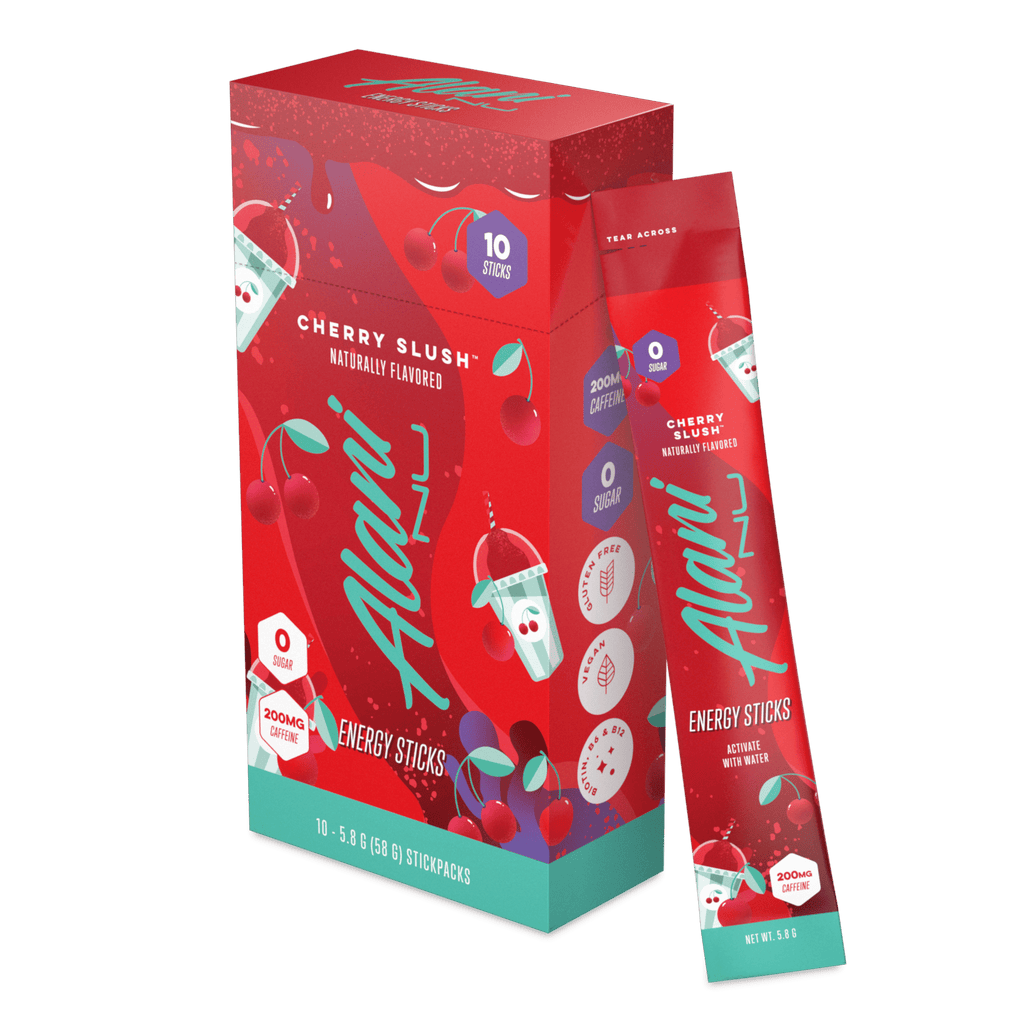 Energy Sticks, Cherry Slush, 10 Count, 200mg Caffeine, Zero Sugar