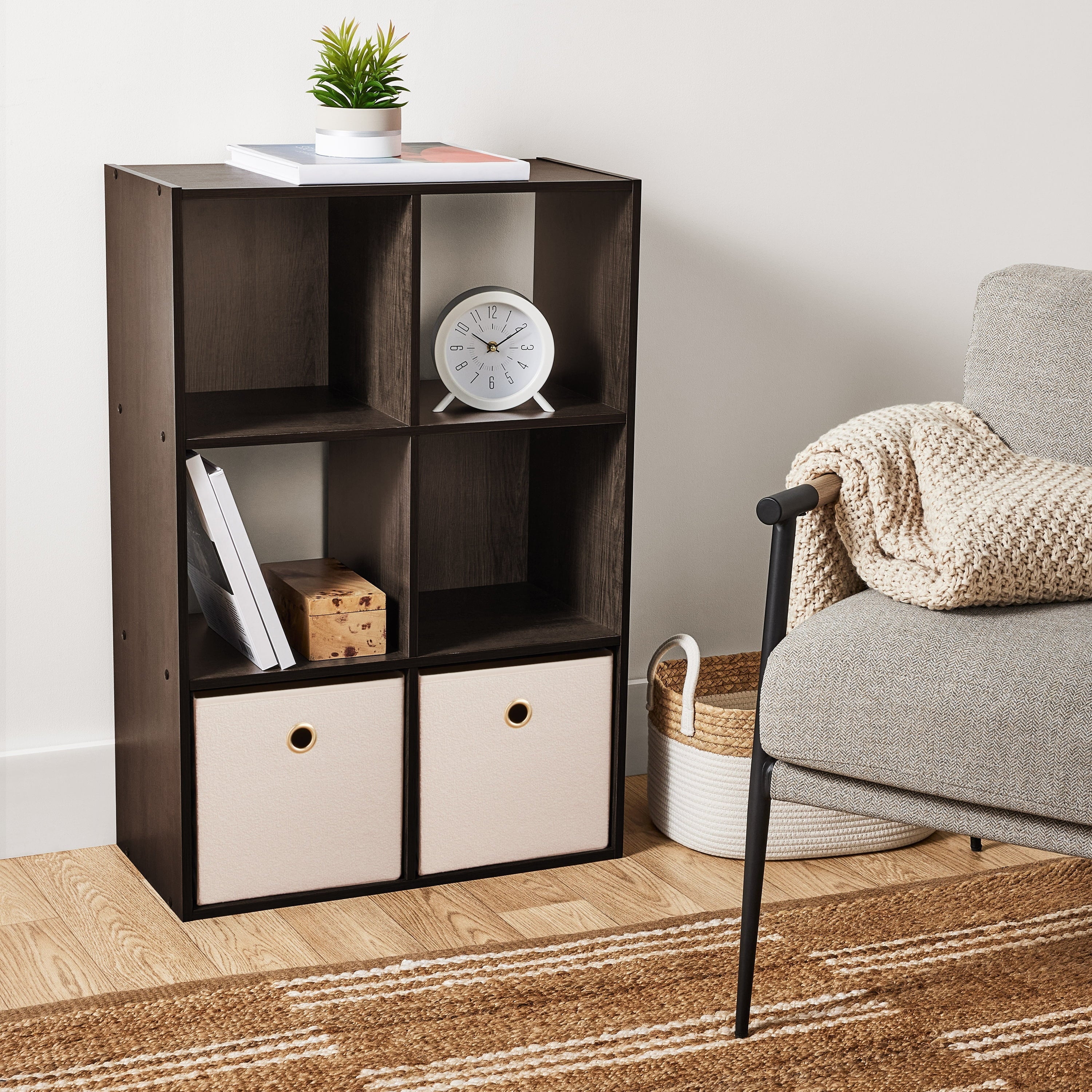 6 Cube Storage Organizer, White