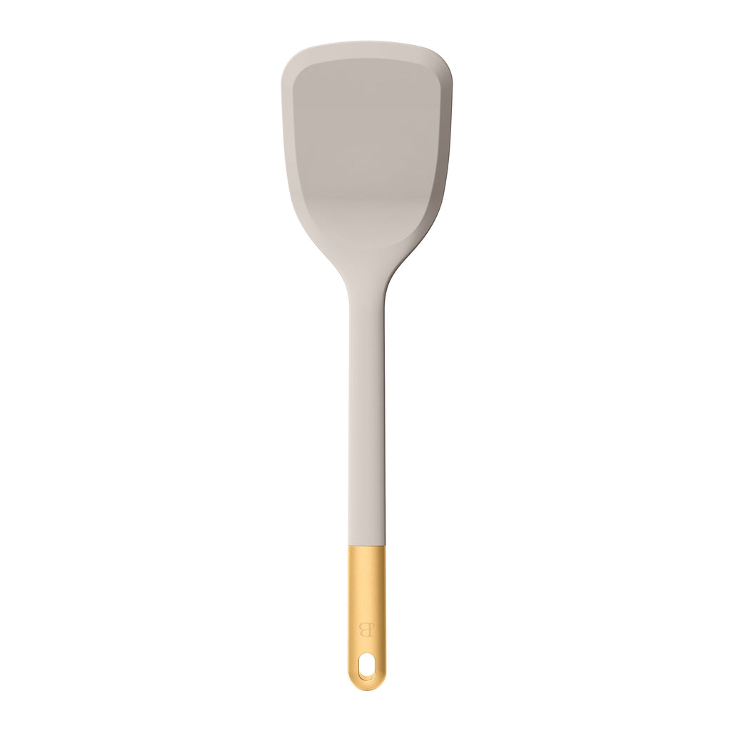 3-Piece Silicone Kitchen Utensil Tool Set, Porcini Taupe by Drew Barrymore