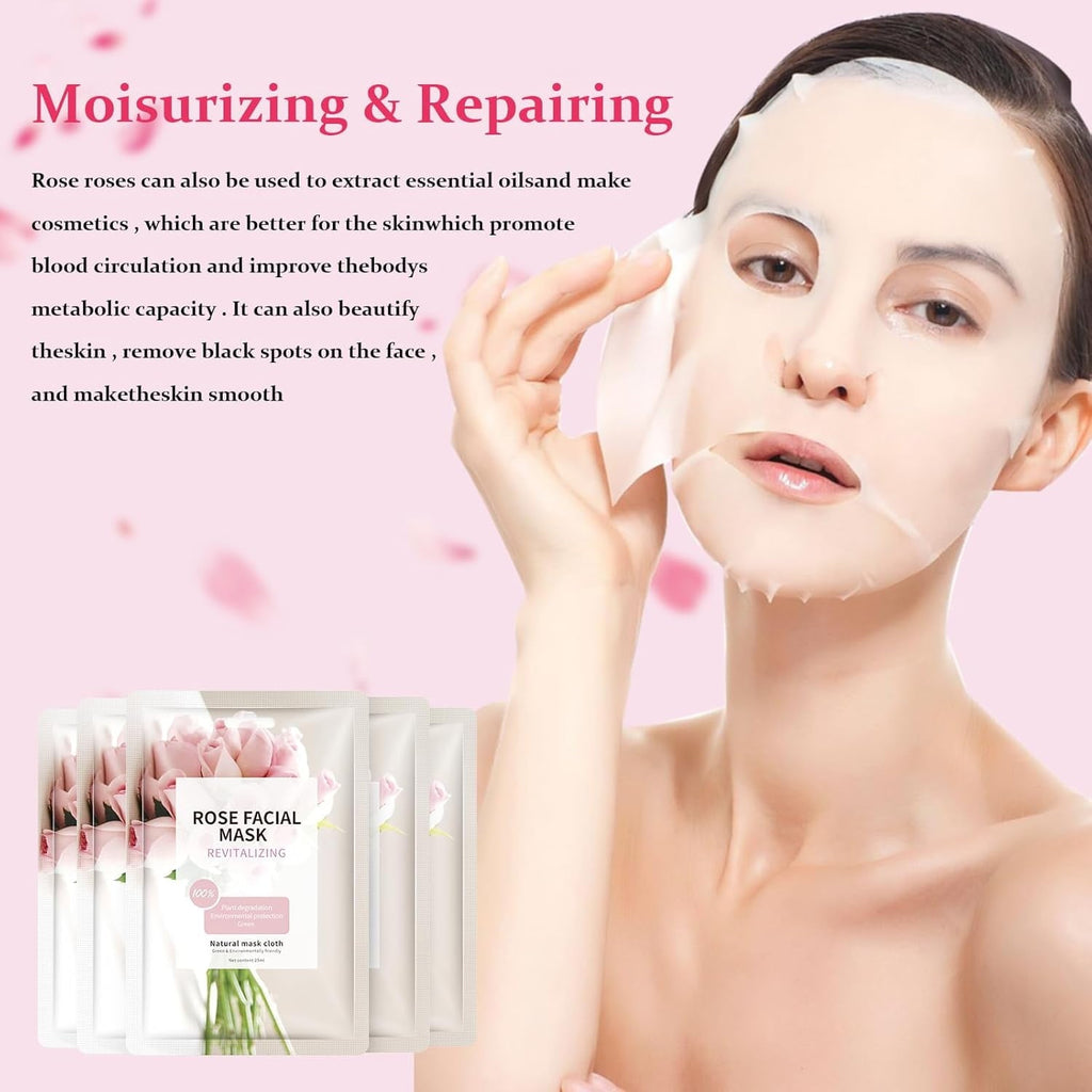 11 Pack Fruit Moisturizing Facial Mask Sheet, Rich in Fruit Essence Face Mask to Brighten and Hydrate Dull Skin