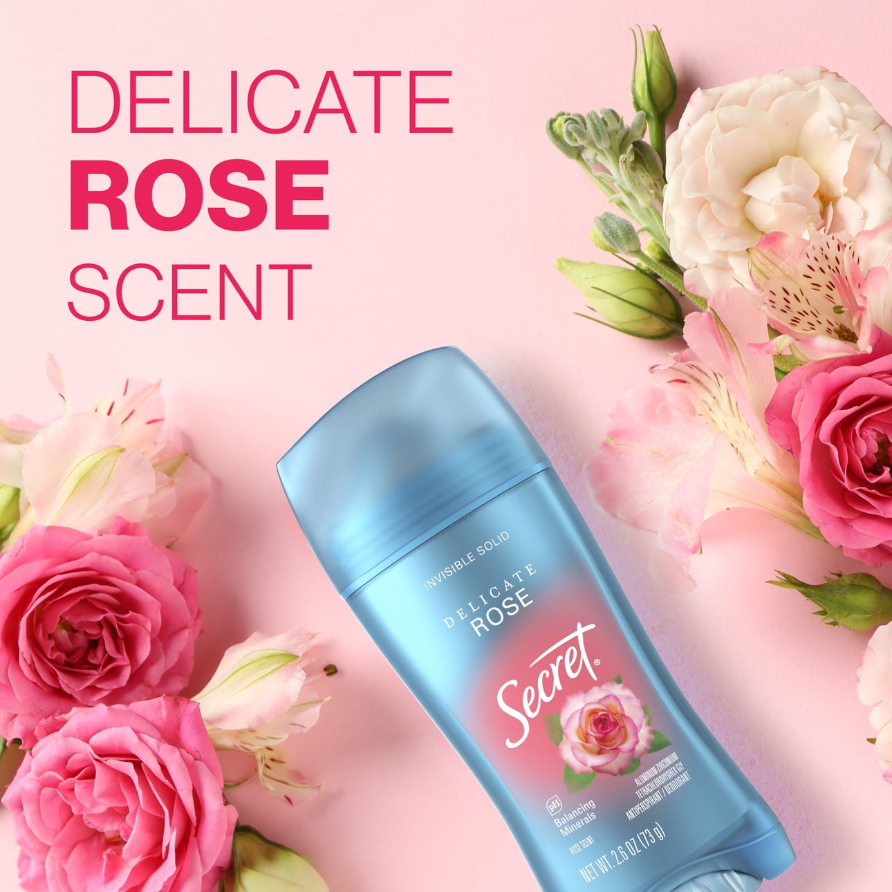 Invisible Solid Antiperspirant Deodorant, Rose Scent, 2.6 oz