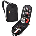 Camp Utensil Set Kitchen Cooking BBQ Grill Tool Kit with Organizer Bag, 12-Piece Travel Kitchen Grill Accessories Compact Gear Cookware Kit for Camping RV Sailboat Backyard BBQ