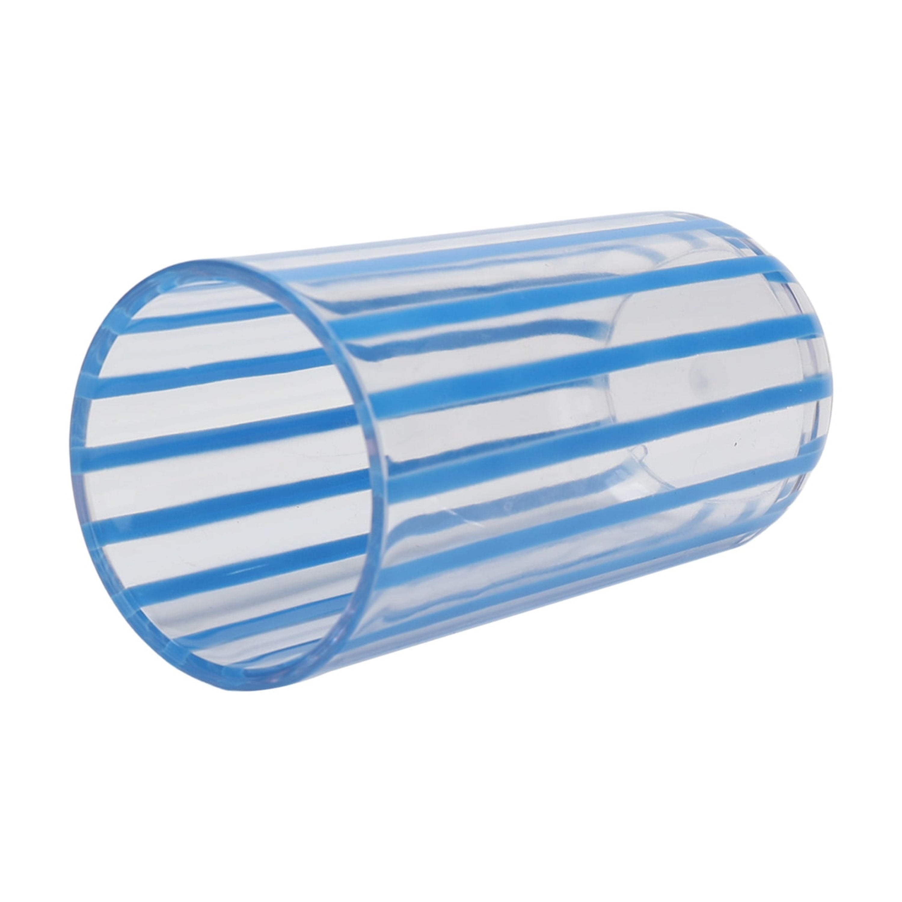 by Becky G. & Alejandra 18-Ounce Tall Acrylic Stripe Line Tumbler, Blue