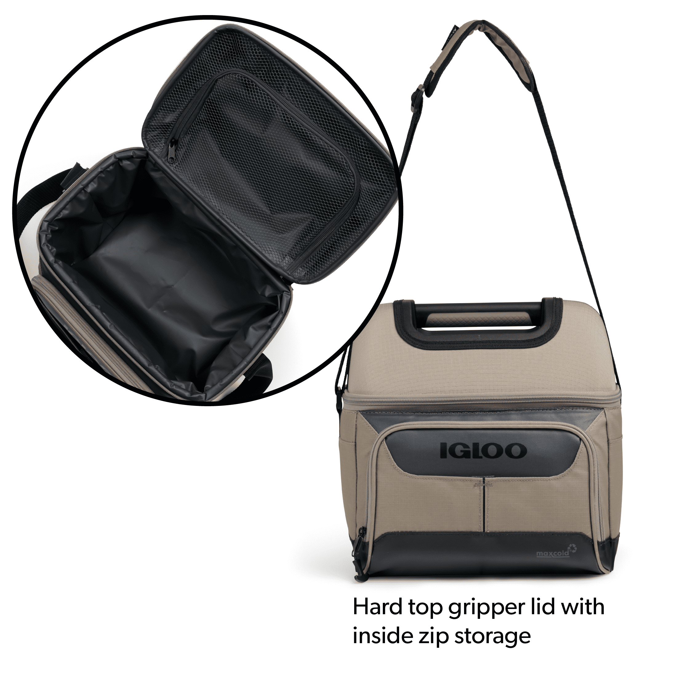 Igloo 22 Can Capacity Trek Gripper Soft Sided Cooler, Sandstone Tan