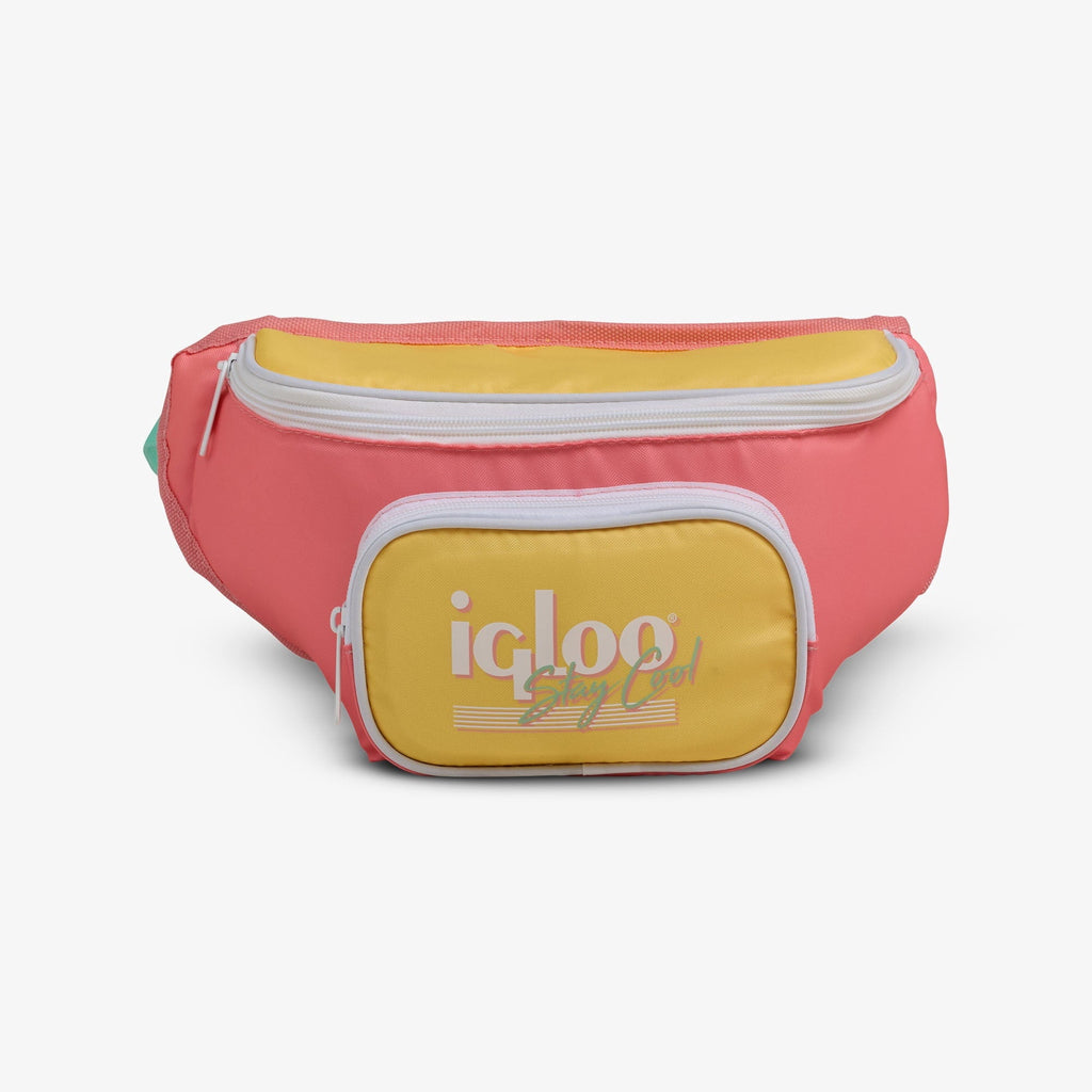 3 Can Capacity Retro Fanny Pack Cooler Bag, Lilac Purple