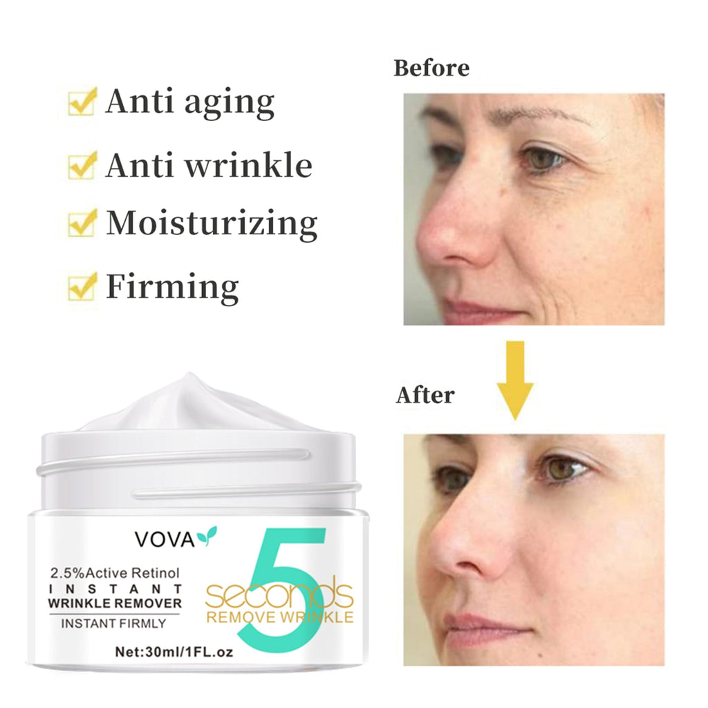 for - 5 Seconds Instant Effect, Anti Aging Fade Wrinkle Fast Absorption Expertise Wrinkle Remover Cream Face Essence Cream, 1oz