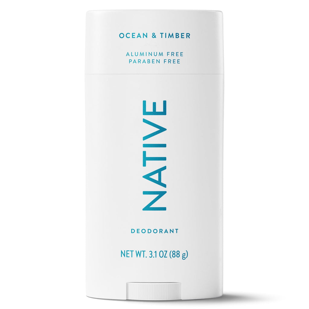 Aluminum Free Deodorant For Men, 72 Hour Solid Deodorant Stick, Ocean & Timber, 3.1oz