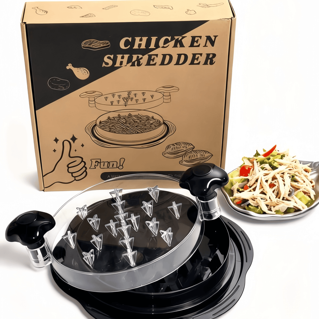 Chicken Shredder Tool Twist (Large 10 Inch), Meat Shredder for Pulled Pork Beef & Chicken, BPA Free with Anti-Slip Base & Handle, Kitchen Gadget, 1 Count