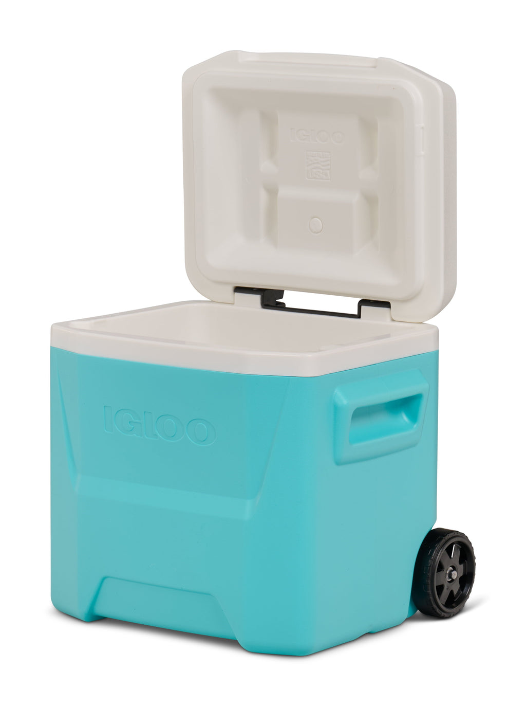 16 QT Laguna Hard Sided Ice Chest Cooler with Wheels, Aqua Blue