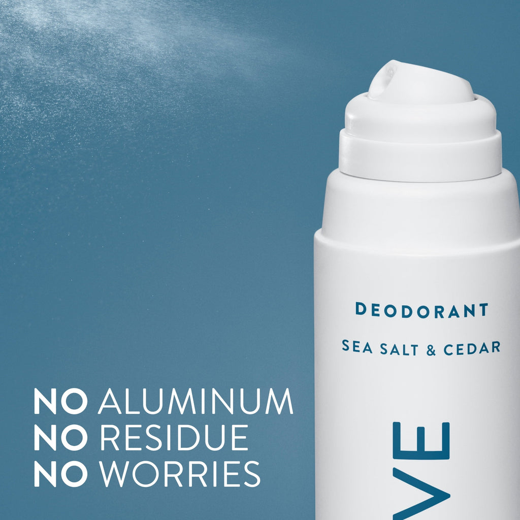 Aluminum Free Deodorant Spray For Men, 72 Hour Deodorant Spray, Sea Salt & Cedar, 3.5oz